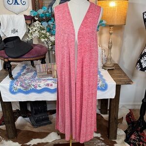 NWT LuLaRoe Red Joy Duster with Rainbow Logo